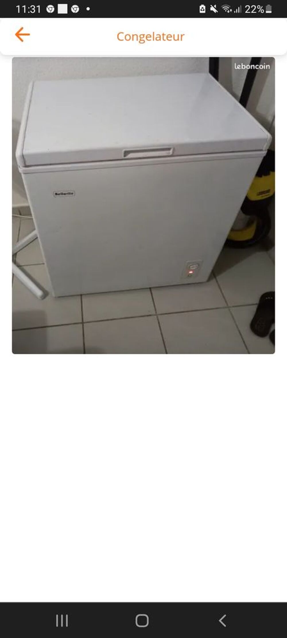 Congelateur Electroménager