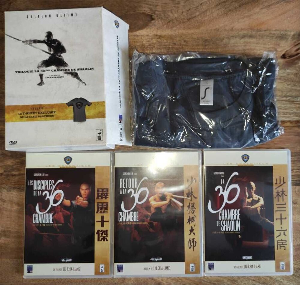 Trilogie la 36&egrave;me Chambre de Shaolin &eacute;dition ultime + T-Shir DVD et blu-ray