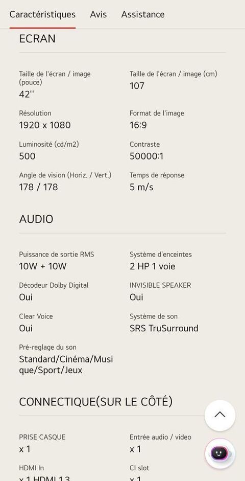 Téléviseur LG 107 cm Angers (49)