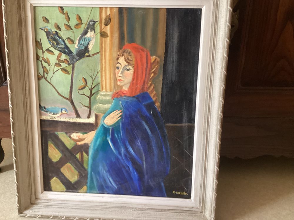 Tableau ancien,sur toile, sign&eacute;, peinture &agrave; l huile. Décoration