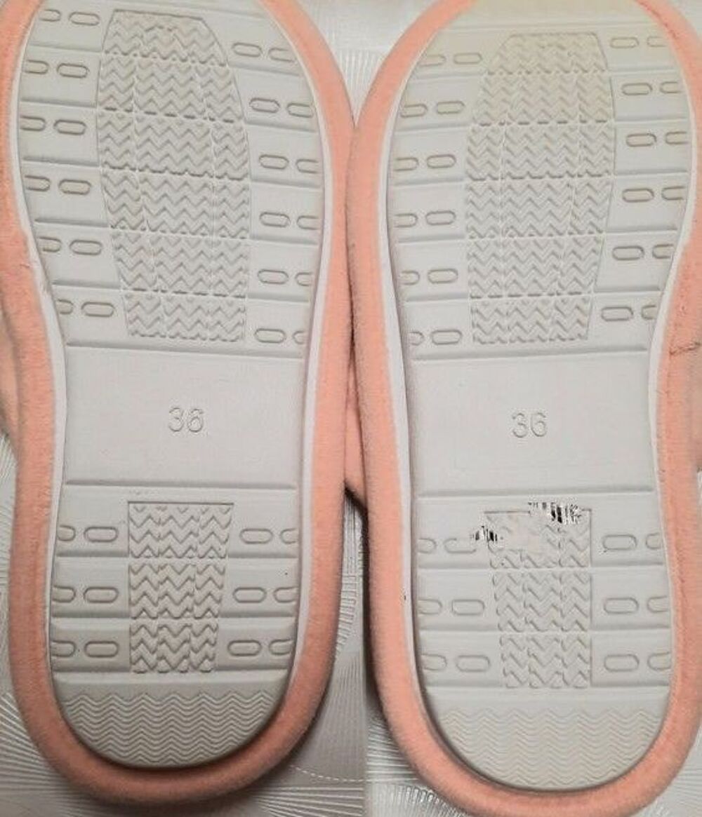 chaussons - pantoufles femme rose saumon P 36 - neuf Chaussures