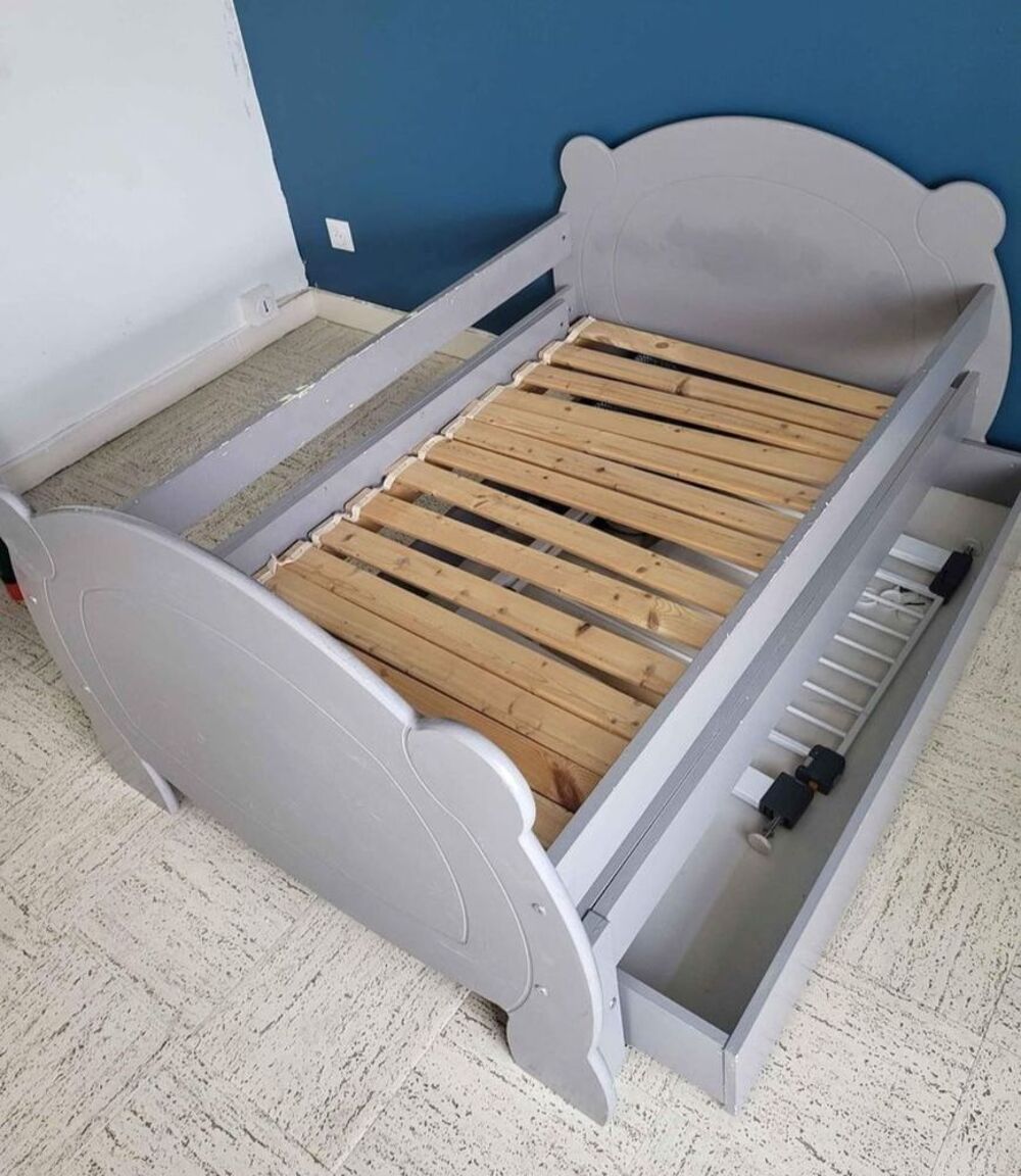 Lit evolutif zvec sommier et tiroir Mobilier enfants