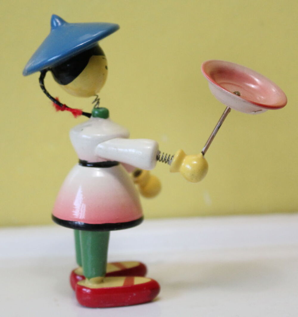 Figurine Bobble Head GOULA Spain Jongleuse assiette chinois 
