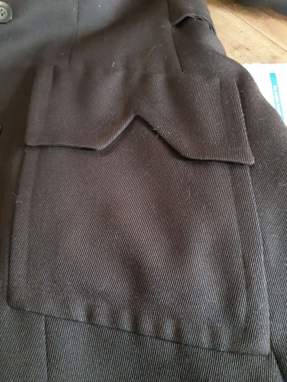 Ensemble Veste Longue &amp; Pantalon 1970 marron. Vêtements