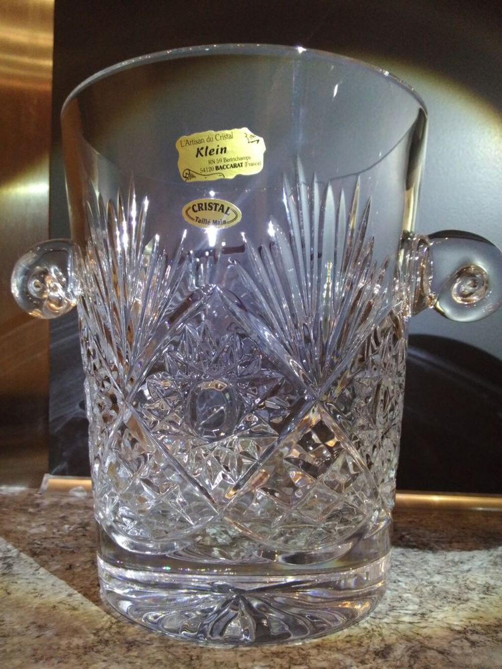SEAU A CHAMPAGNE CRISTAL DE BACCARAT Décoration