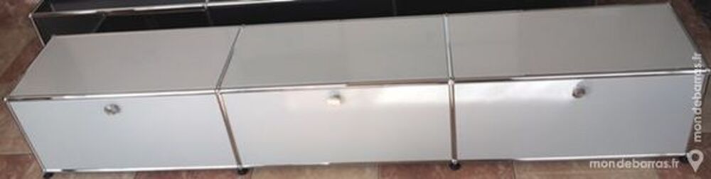 caisson &agrave; tv/hifi ou autre usm haller gris clair Meubles
