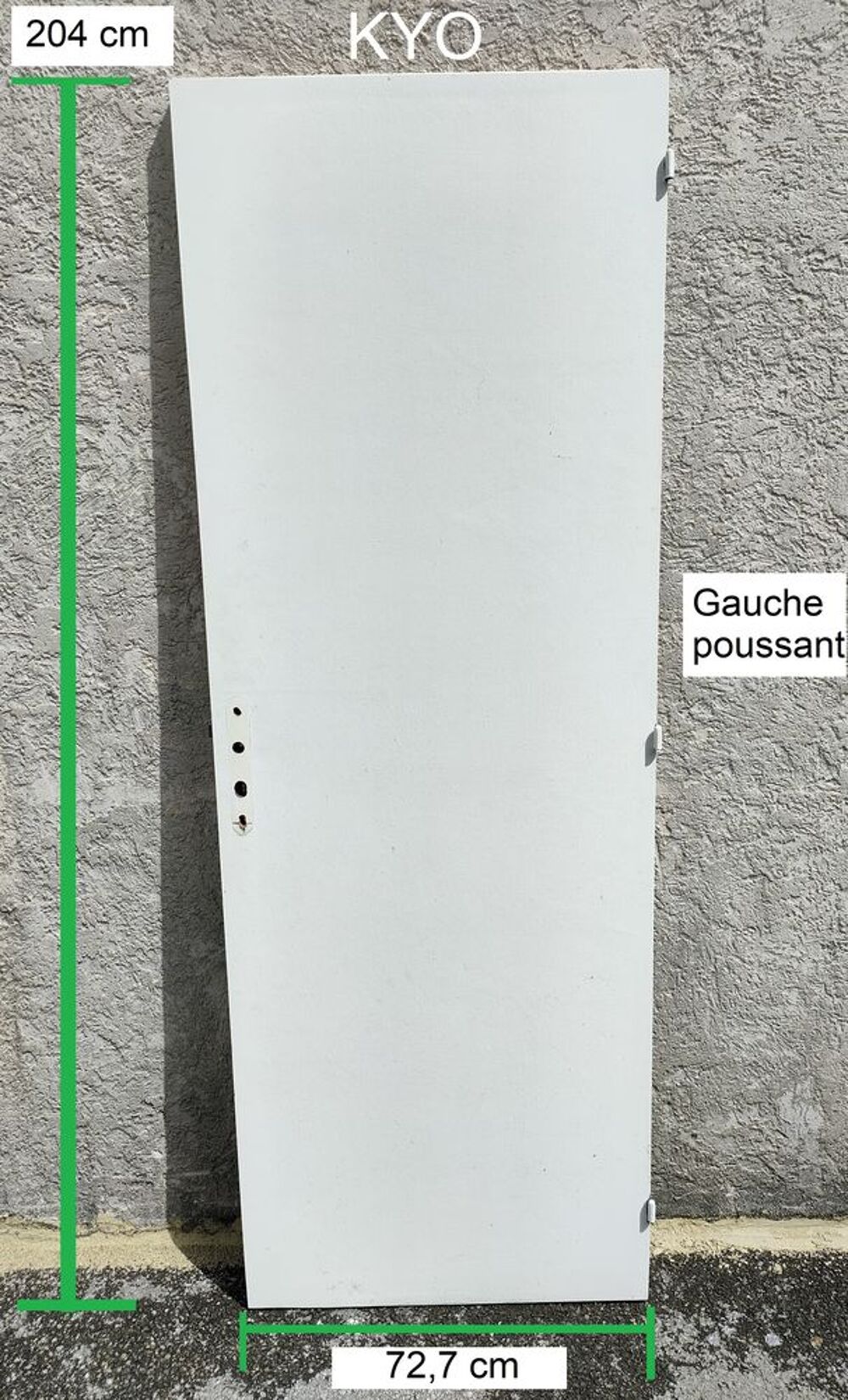 Porte int&eacute;rieur, Bois blanc, gauche poussant Bricolage