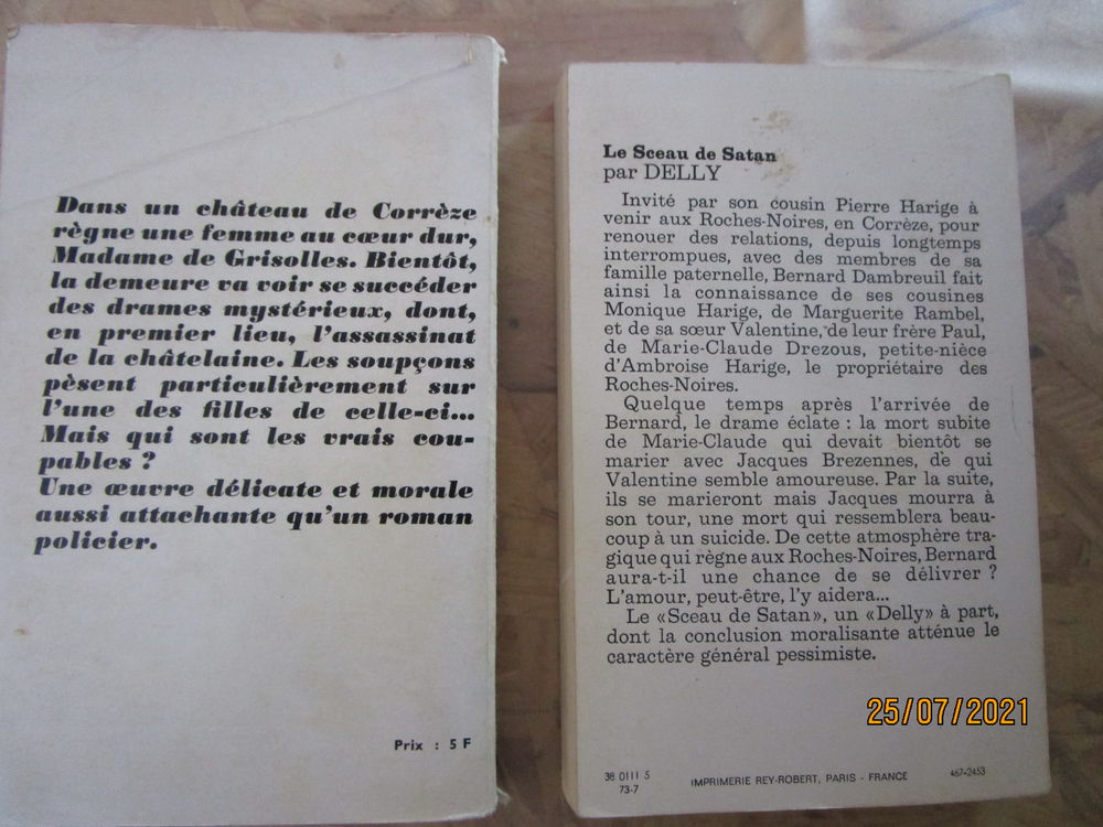 lot de deux livres de DELLY Livres et BD