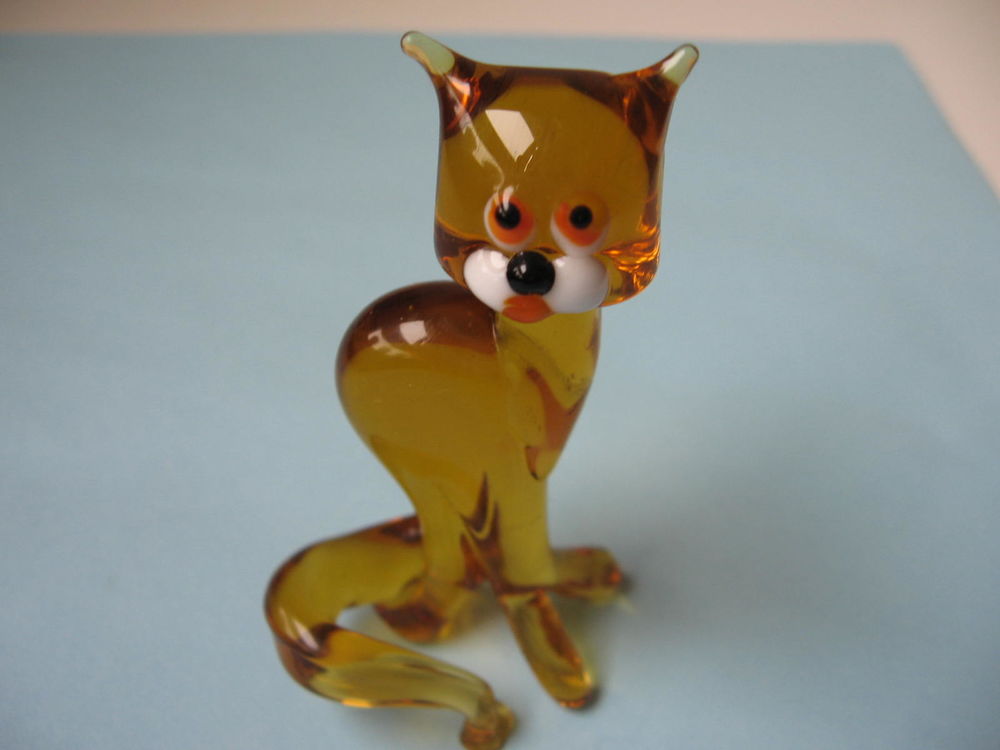 Chat en verre fil&eacute; ARTISAN FRANCAIS 