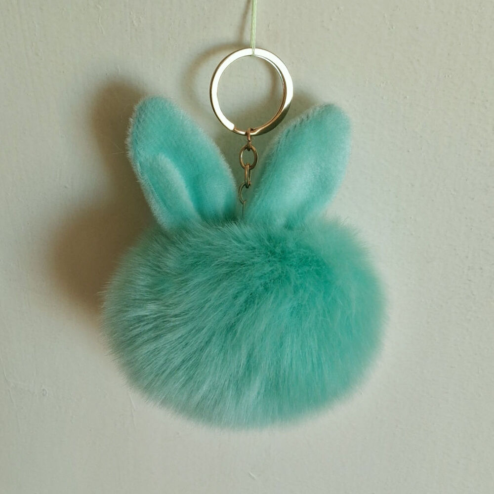 Gros pompon lapin porte-cl&eacute;, NEUF Bijoux et montres