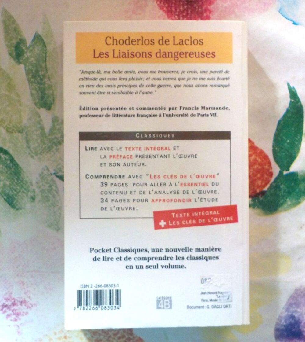 LES LIAISONS DANGEREUSES de CHODERLOS DE LACLOS Ed. Pocket Livres et BD