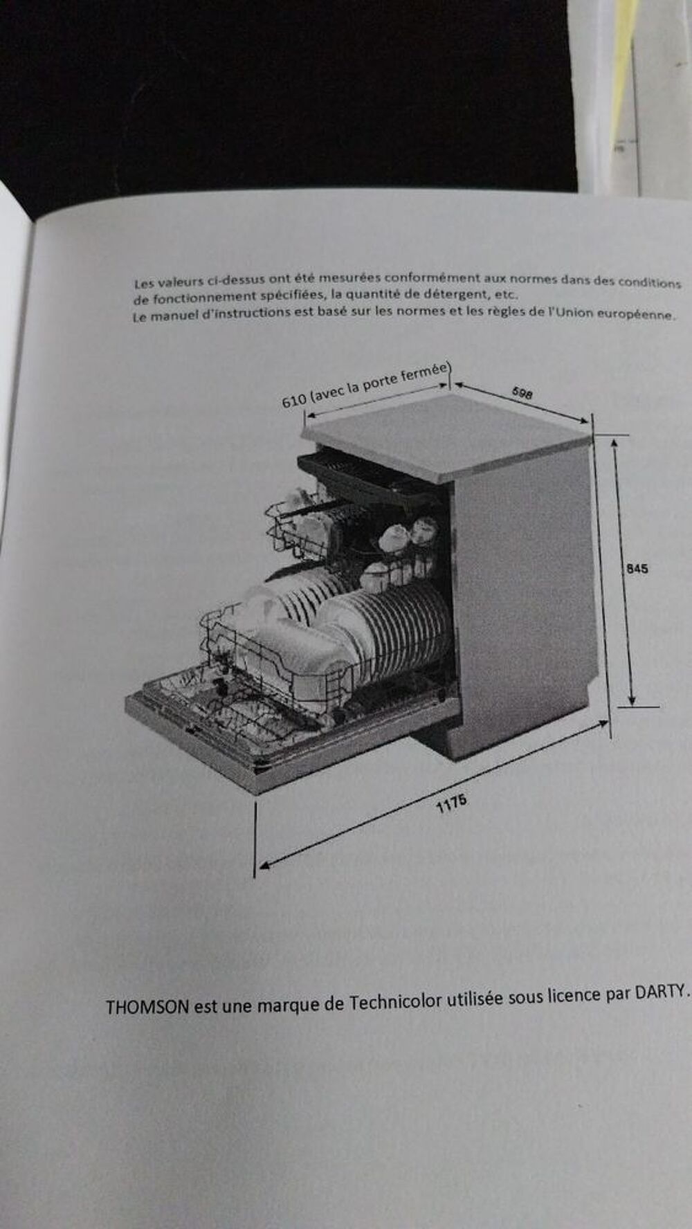 Lave vaisselle Thomson TDW60 Electroménager