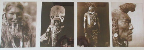 Sous Verre de 6O X 25 cm avec photos d'Indiens d'Amrique 10 Paris 14 (75)
