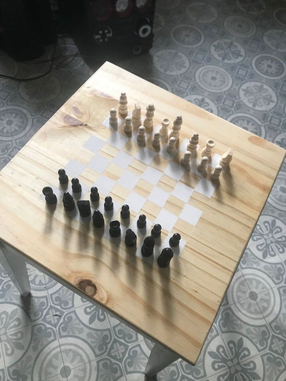 &Eacute;chiquier sur tabouret deux en un Jeux / jouets
