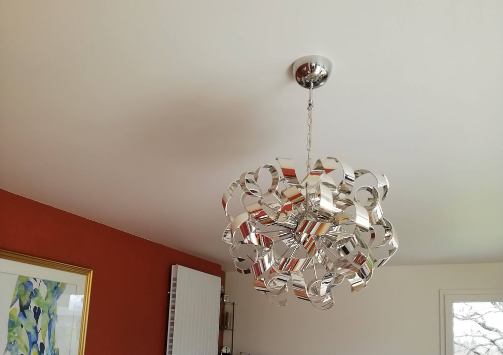 Lampe suspension acier chrome diam&egrave;tre 50 cm
Décoration