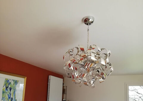 Lampe suspension acier chrome diamtre 50 cm
100 Vitr (35)