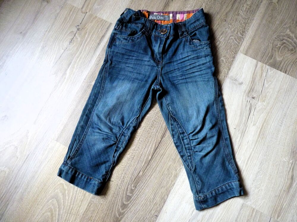 Pantalon jean pantacourt fille Gemo 6 ans bleu neuf Vêtements enfants