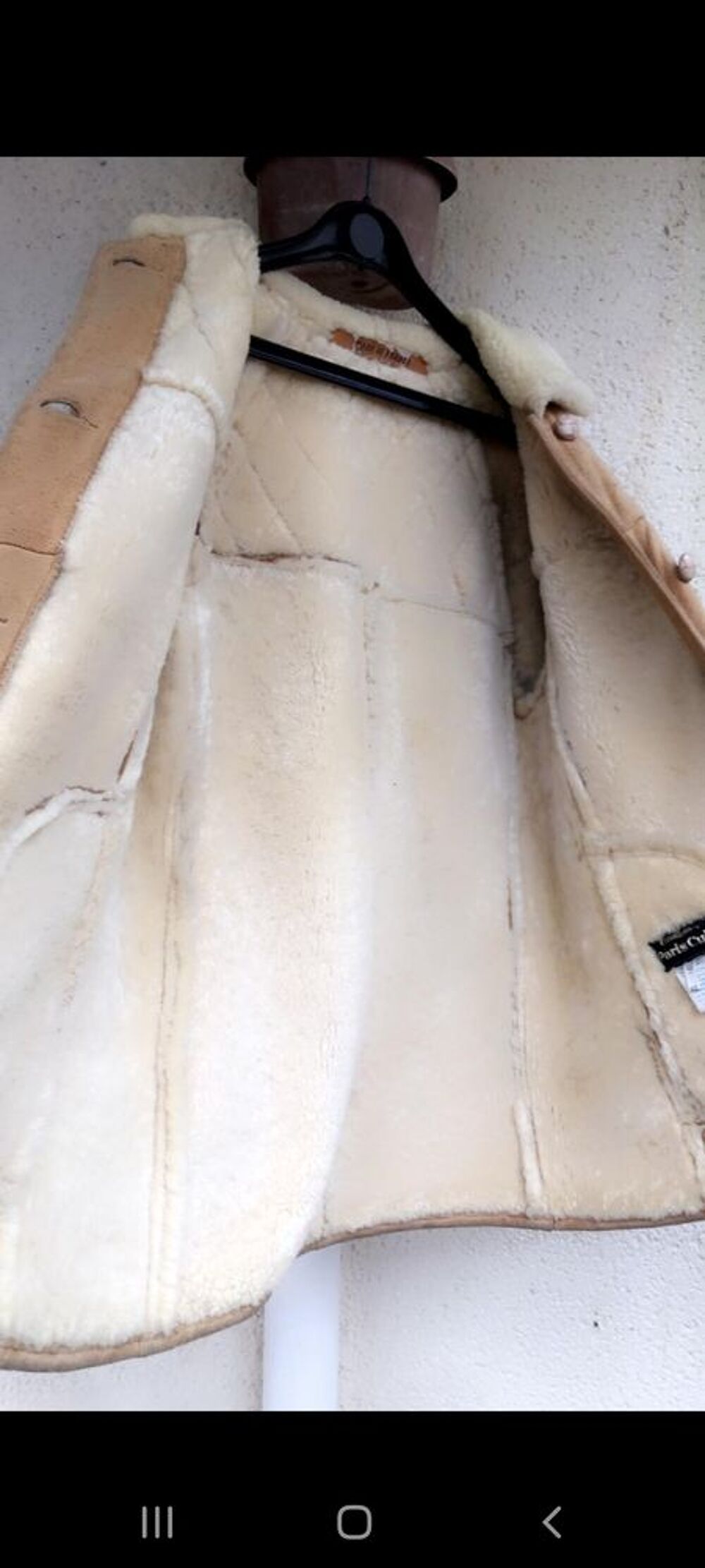 VRAIE peau de mouton lain&eacute;e "retourn&eacute;e"T 40-42 pour femme Vêtements