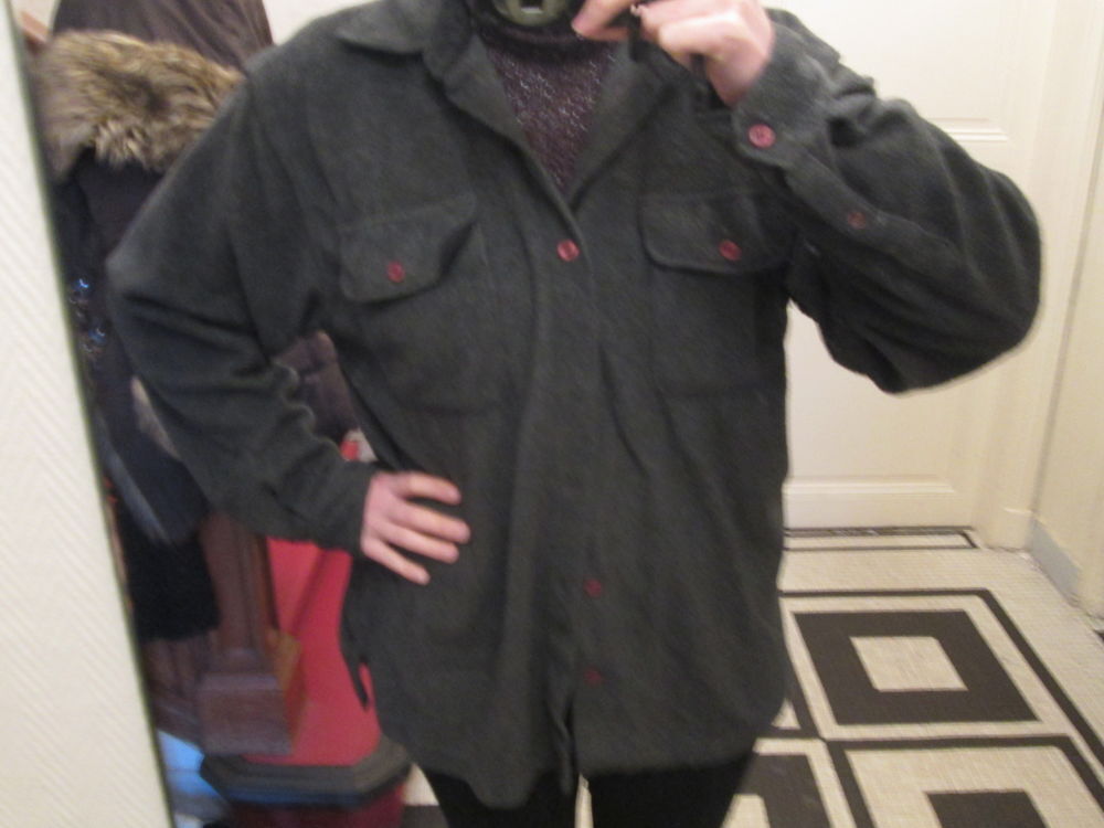 Veste grise polyester American city L Vêtements