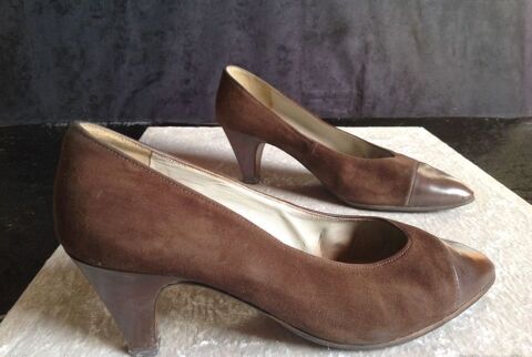 ESCARPINS DAIM MARRON JB MARTIN TOUT CUIR P40 Envoi Possible 19 Tr�gunc (29)