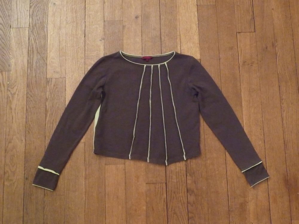 Top/ Tee Shirt Kaki &agrave; Manches Longues- Taille 36- Solola Vêtements