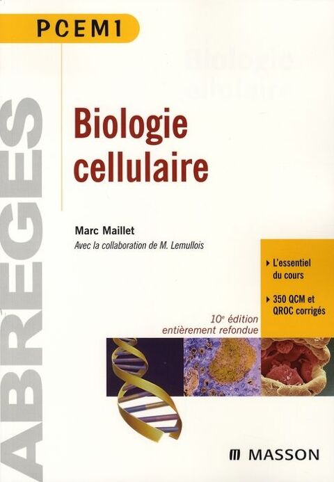 Livre de Biologie cellulaire (10e dition) 20 Amiens (80)
