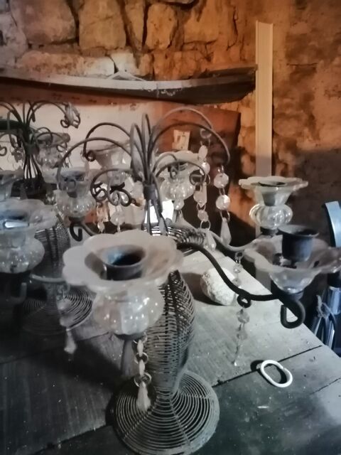 2 Lustre vintage . Porte bougie ancien 25 Chef-Boutonne (79)