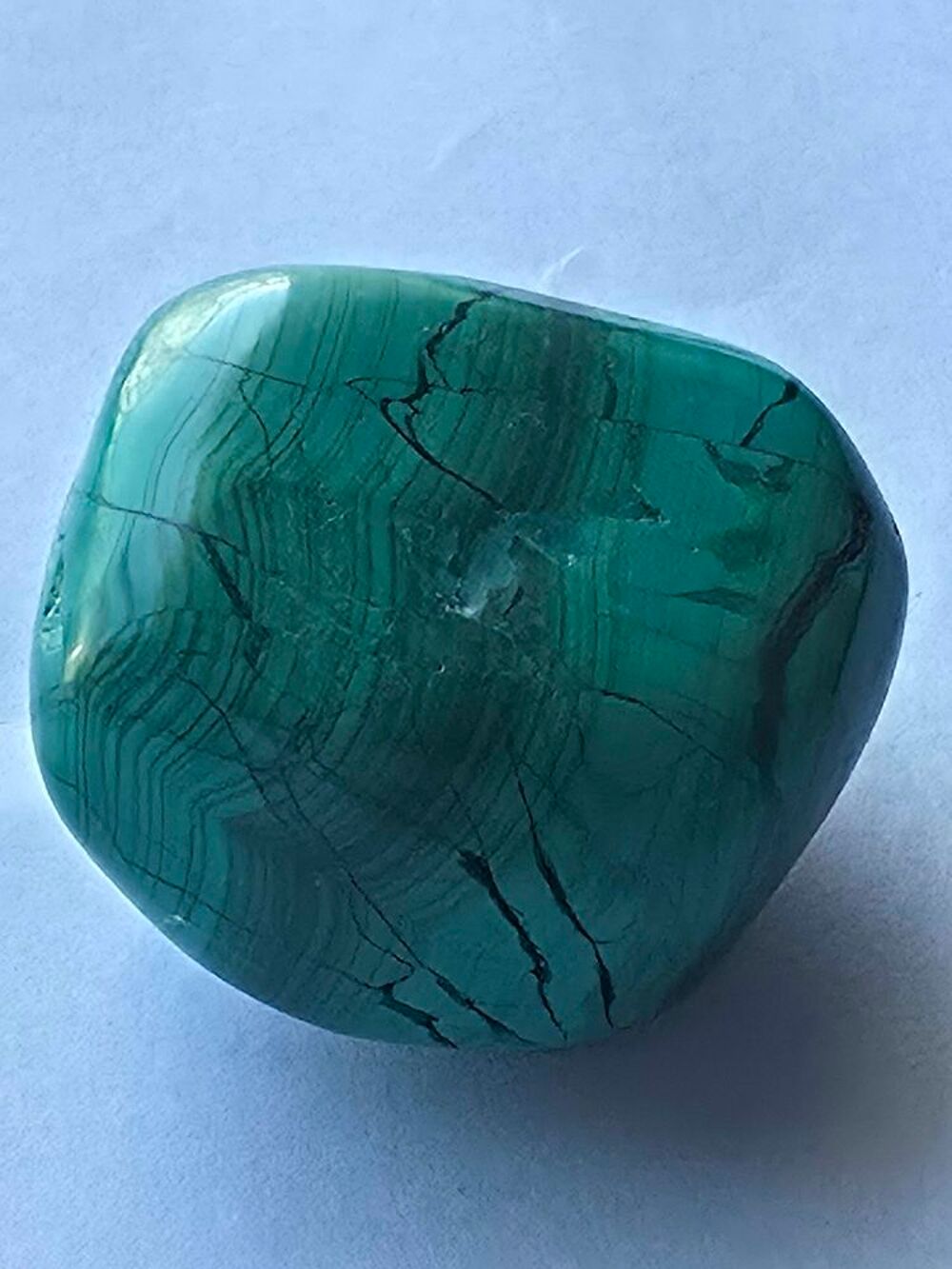 Malachite Naturelle du Katanga (RDC)-Splendide Galet Poli 37g 