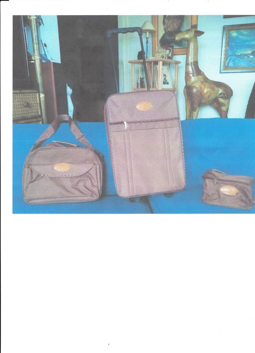 Valise cabine en toile avec roulettes Maroquinerie