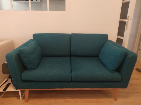 Canap scandinave bleu canard  250 Antony (92)