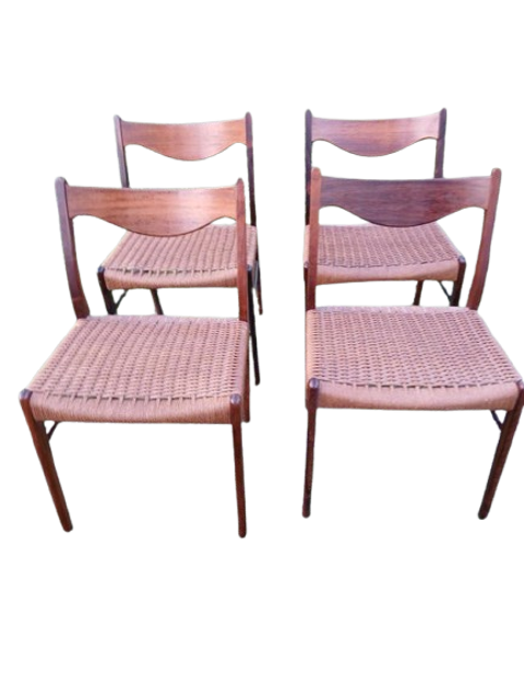 Lot de 8 chaises Vintage Scandinave Glyngore Stolefabrik Caumont-sur-Durance (84)