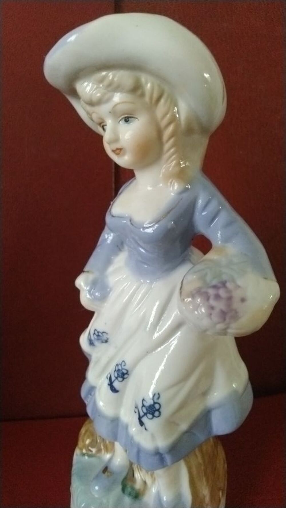 Couple porcelaine blanc bleu Décoration