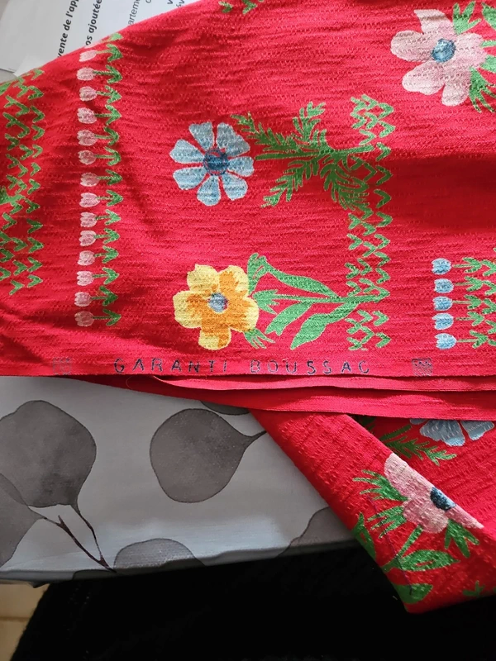 gros m&eacute;trage de ce tissu boussac romanex coton &eacute;pais Décoration