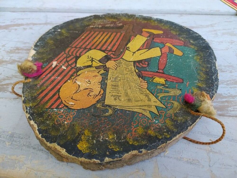 Publicit&eacute; Litho sur Bois Enfant Au Petit Bazar Argenton 