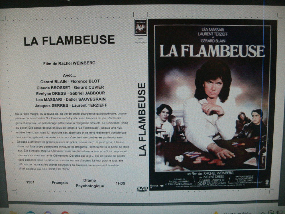 Rare film : " La flambeuse " DVD et blu-ray