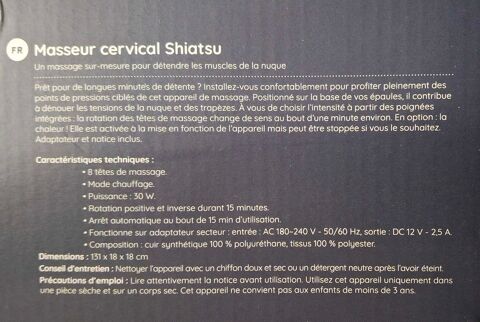 Masseur cervical Shiatsu �tat neuf 35 Rennes (35)