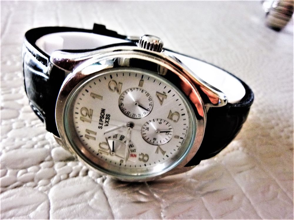 EPSON r&eacute;trograde VX3S montre homme 2005 ANA0171 Bijoux et montres