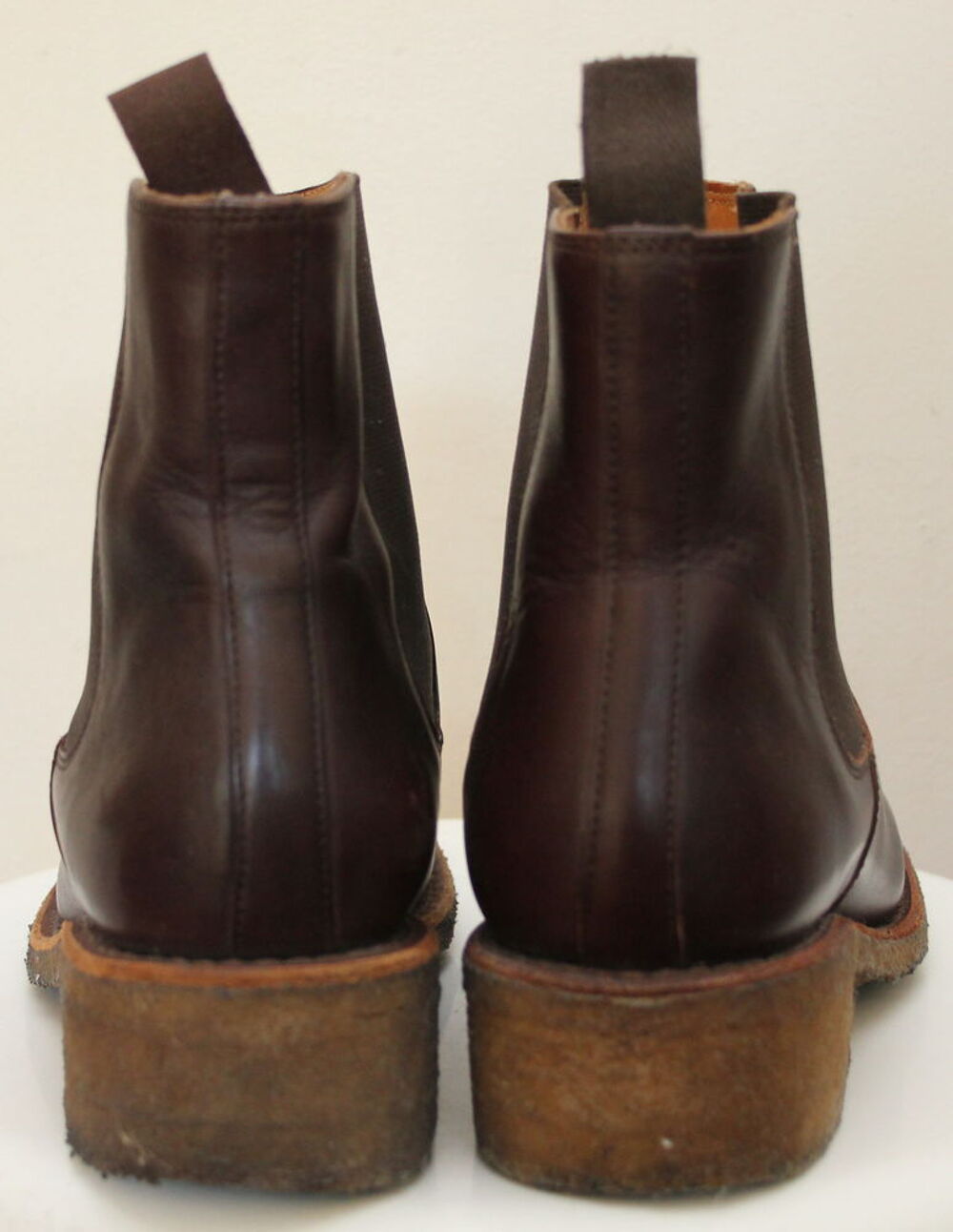 Bottines cuir marron A.P.C T.39 Fr Chaussures