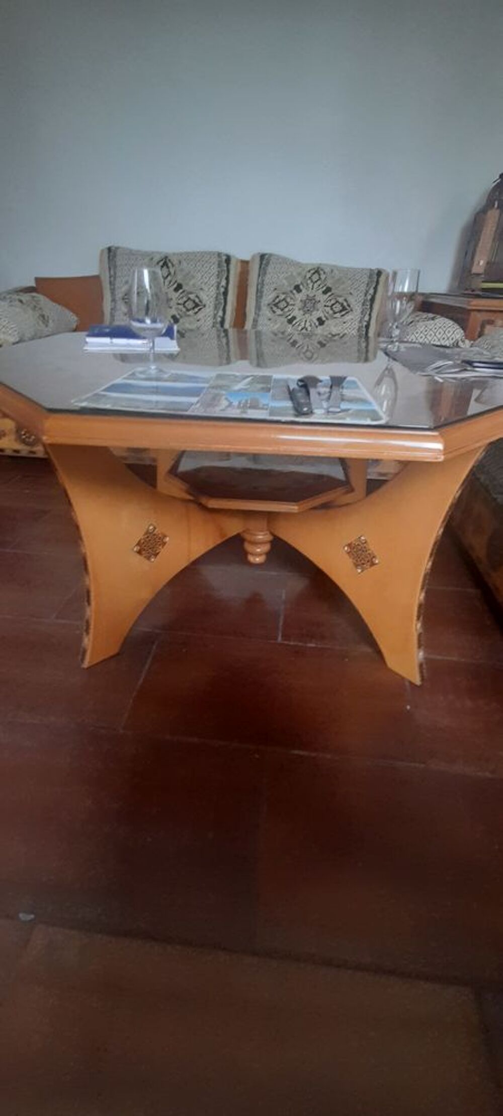 salon marocain double banquette Meubles