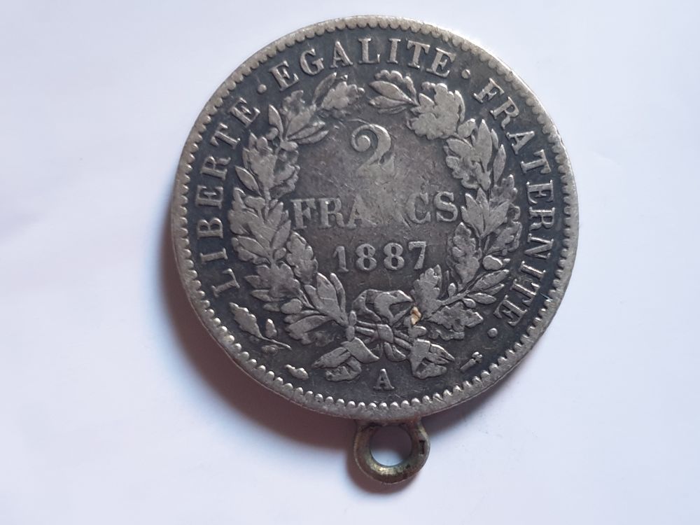 Pi&egrave;ce de 2 francs C&eacute;r&egrave;s Argent 1887 A 