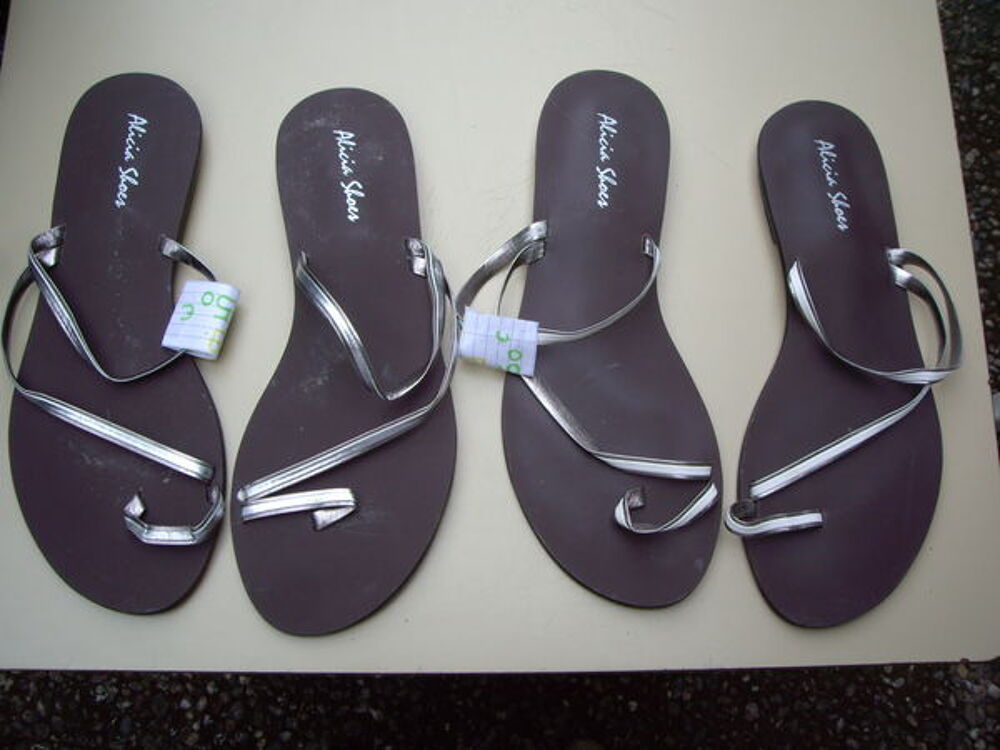 Paires d'Entredoigts Blanc + Gris Argent&eacute; pt 39 &agrave; 2,50 € Chaussures