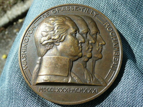 Médaille bronze Washinston De Grasse-Tilly (Rare) 135 Bordeaux (33)