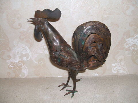 Très ancien coq métallique réalisé par un artiste soudeur    100 Le Taillan-Médoc (33)