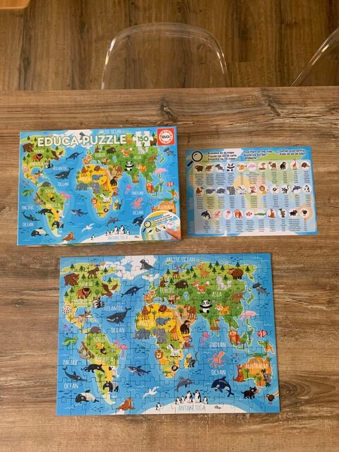 Puzzle �ducatif 150 pi�ces �duca     Mappemonde 6 Saleilles (66)