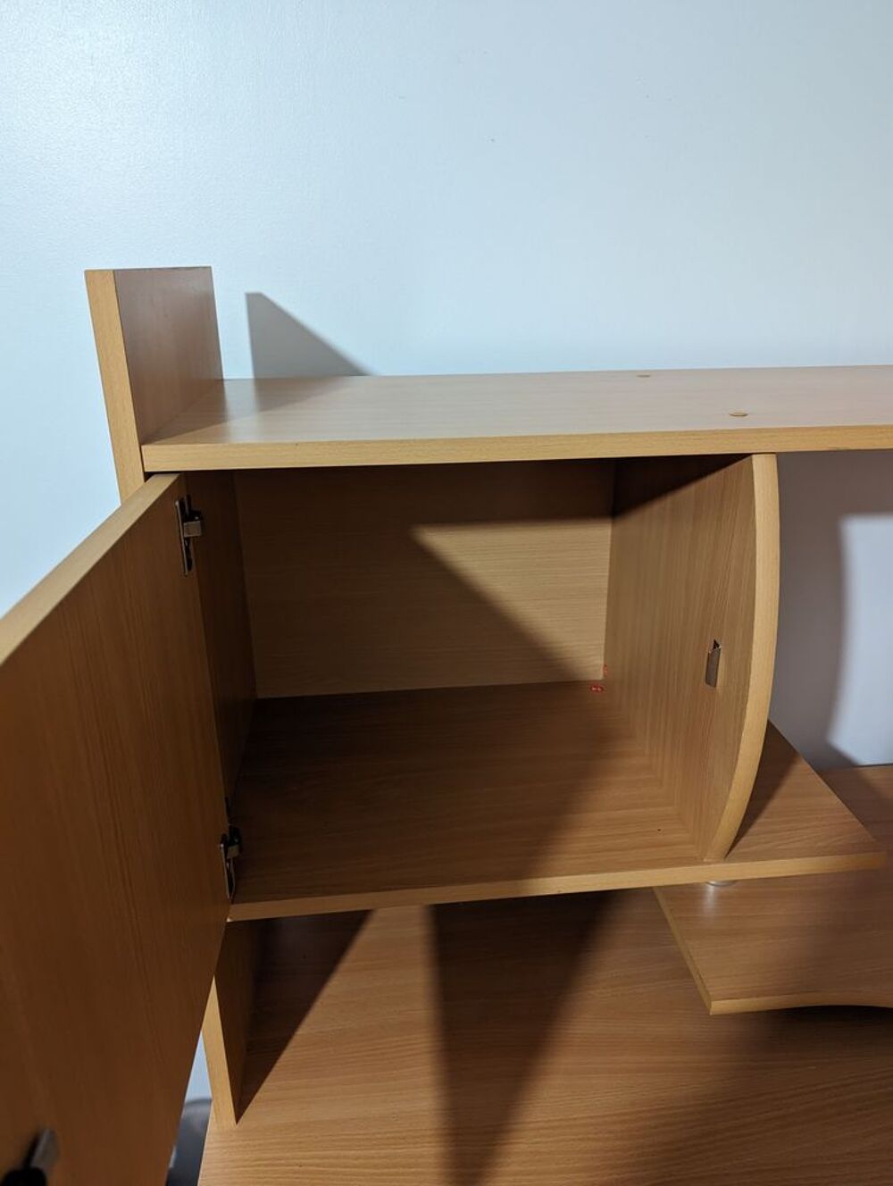Grand Bureau Ordinateur : &eacute;tag&egrave;re + placard + tablette Meubles
