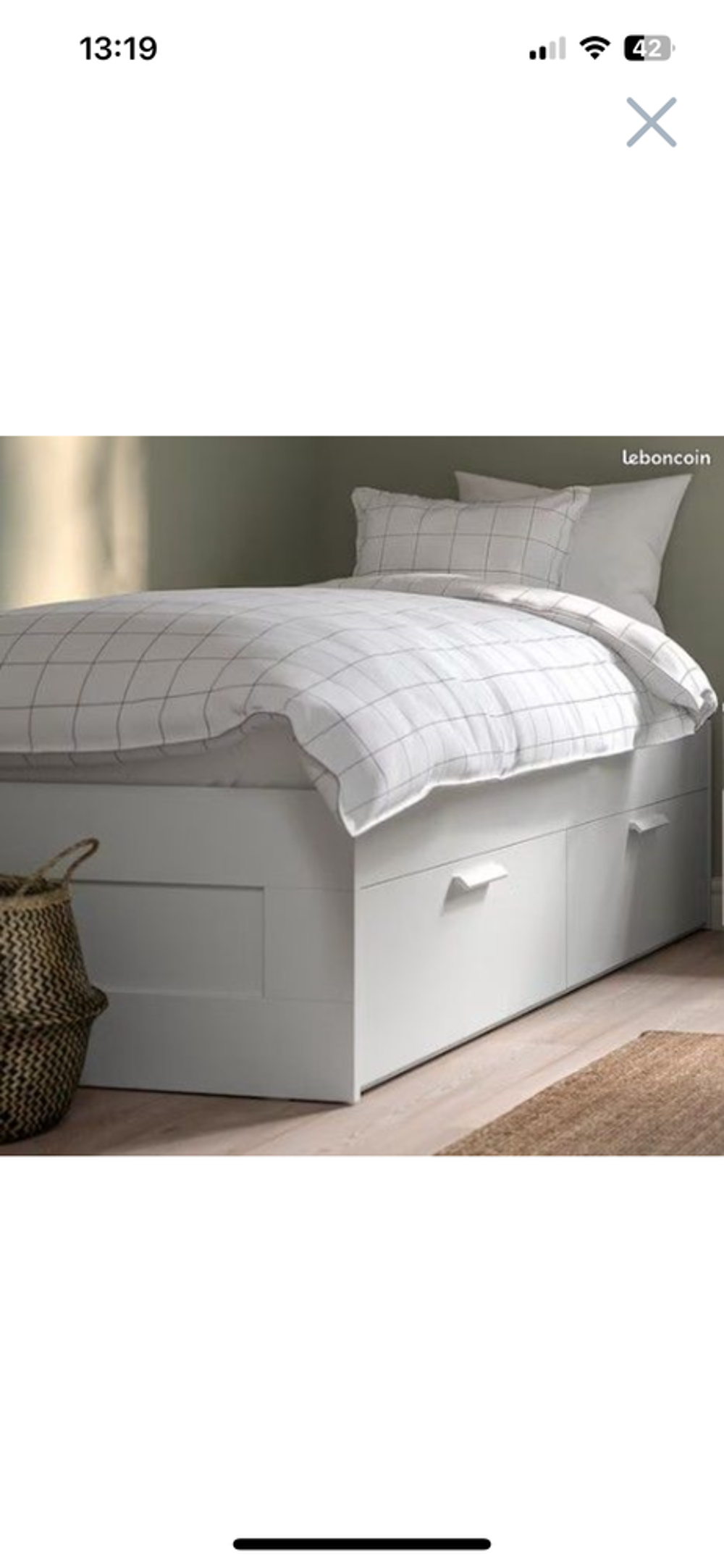 Lit IKEA BRIMNES avec 2 matelas Meubles