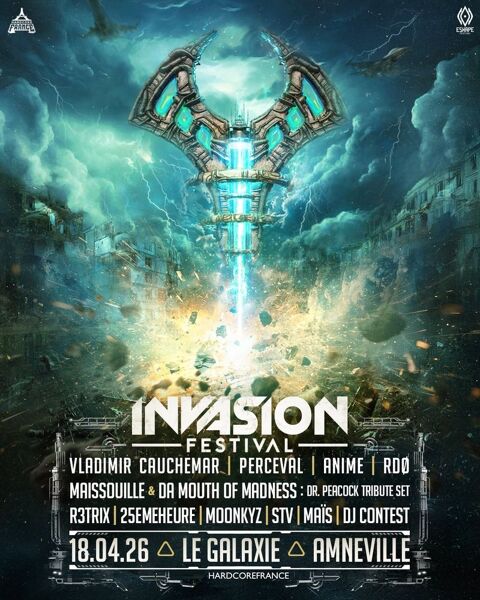 2 places pour Invasion Festival samedi 18 avril � Amn�ville Amn�ville (57)