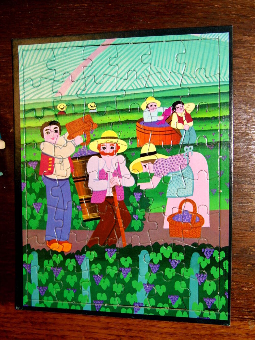 Jouet ancien puzzle publicitaire pur&eacute;e MOUSLINE deco vintage 
