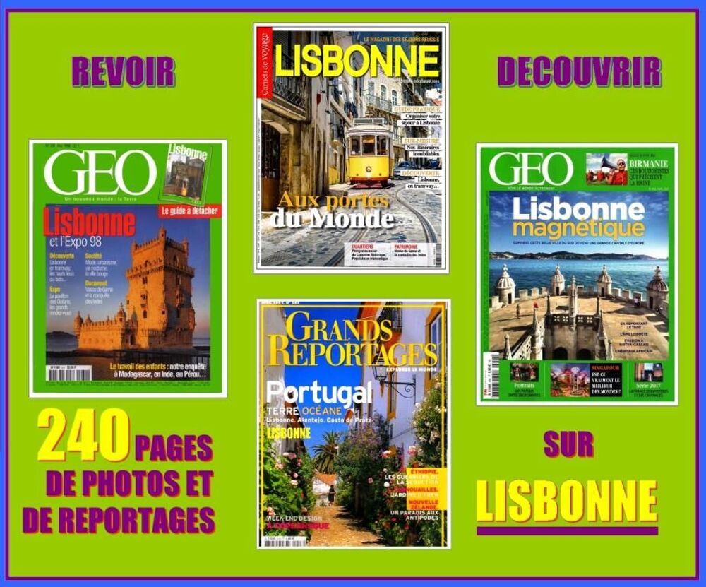 LISBONNE - g&eacute;o - PORTUGAL / prixportcompris Livres et BD