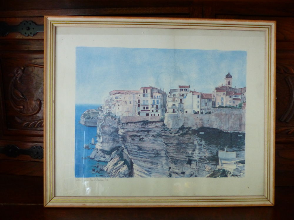 tr&egrave;s jolie aquarelle " Bonifacio " Décoration